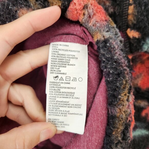 Prana Polar Escape Half Zip Jacket Fleece Sherpa Sweatshirt Cozy Hiking XS - Picture 9 of 10